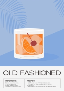 Plakat Old Fashioned Cocktail