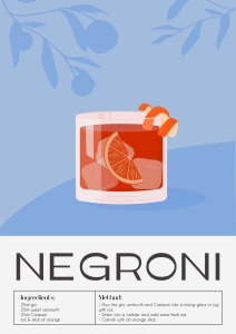 Plakat Negroni Cocktail