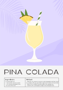 Plakat Pina Colada Cocktail