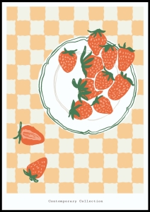 Plakat Strawberry Plate