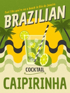 Plakat Caipirinha Brazilian Cocktail
