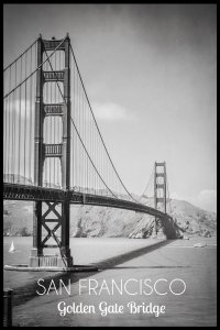 Plakat San Francisco - Golden Gate Bridge
