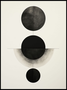 Plakat Geometric Black Circles