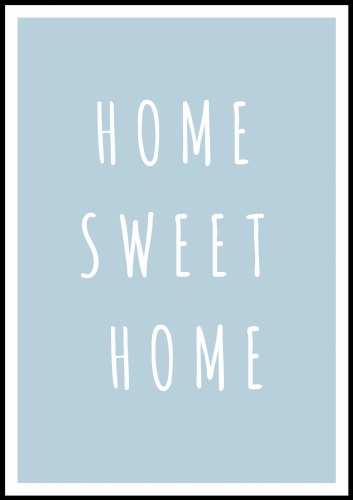 Plakat Home Sweet Home in Blue 02.jpg