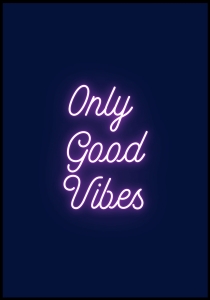Plakat Good Vibes Only Navy