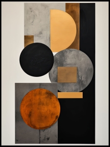 Plakat Geometryczne Złote Formy No2