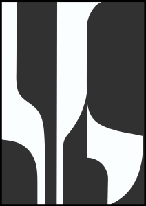 Plakat Black and White Flow