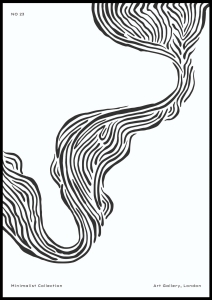 Plakat Black and White Stream