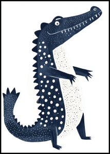 Plakat Krokodyl Kropki